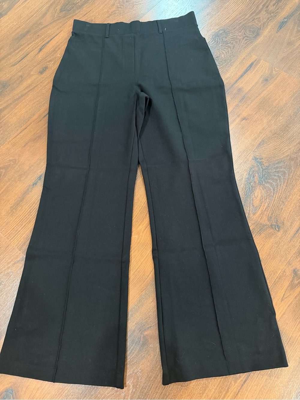 Quince Black Ponte Flare Pants L High Rise Stretch Work Office
Pull On